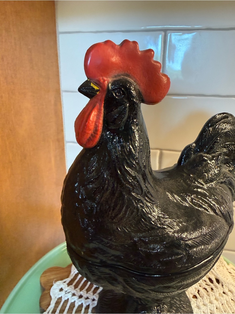 Vintage Black Rooster LE Smith Candy dish - Picture 2 of 11